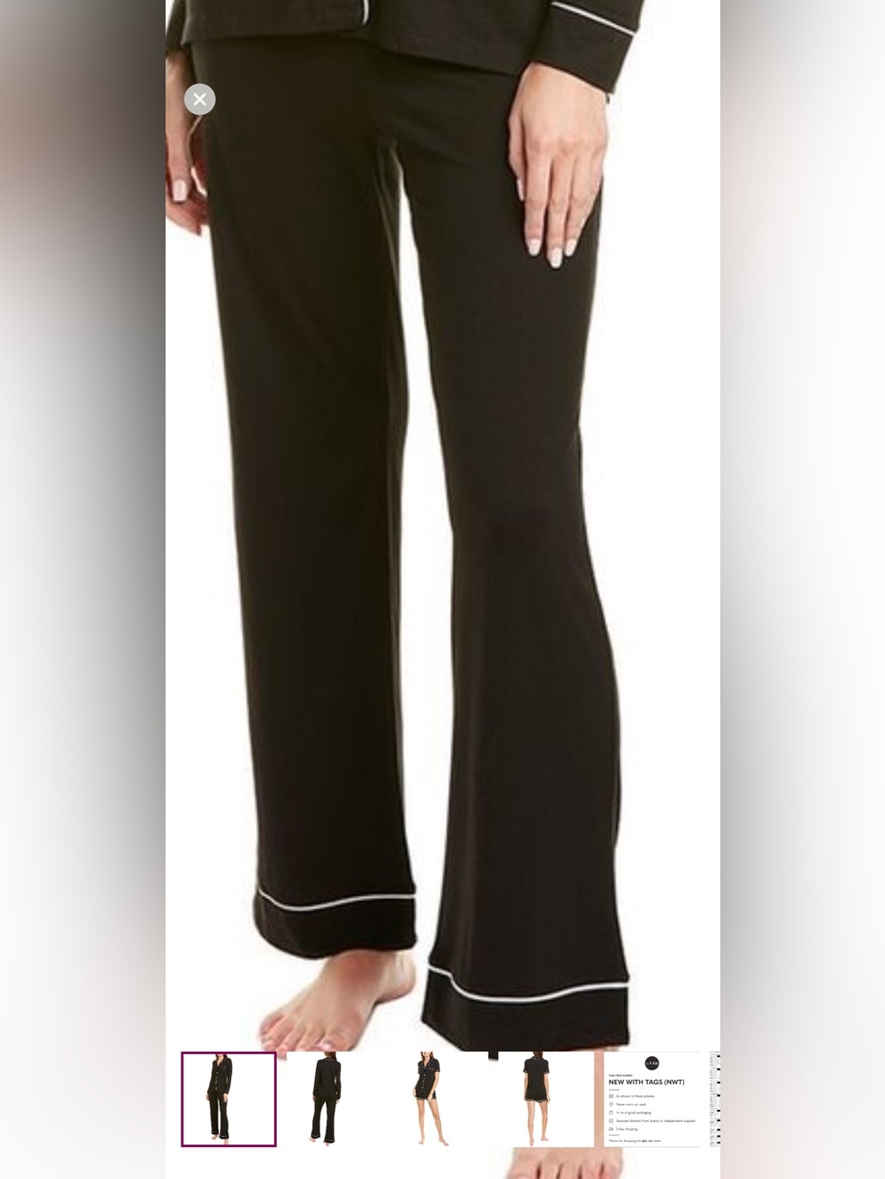 Cosabella 100% Pima cotton Black Relaxed Lounge Pants women’s size XL nwot soft